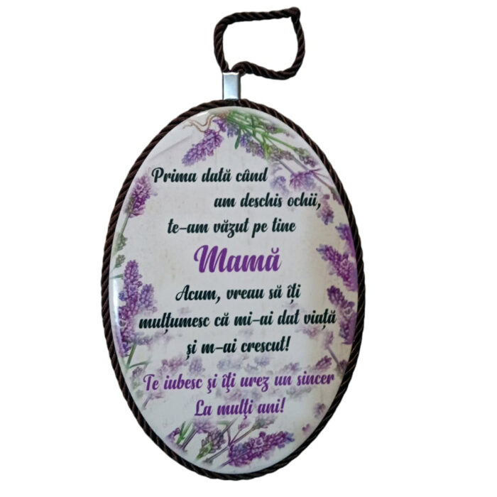 Decoratiune ceramica cu mesaj pentru mama