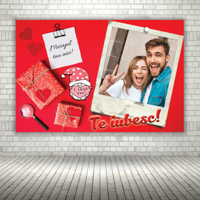 Tablou canvas personalizat cu poza si text 60x40 cm