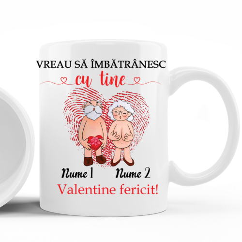 Cana personalizata cu nume Valentine's Day