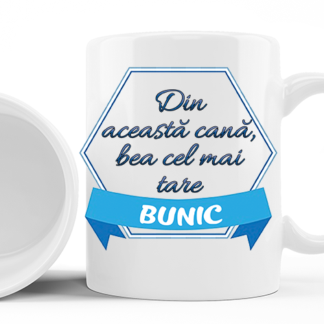 Cana personalizata cu mesaj pentru bunic