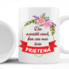 Cana personalizata cu mesaj pentru prietena